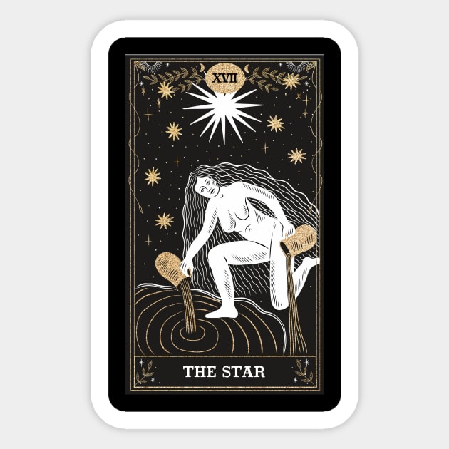 The Star Tarot Card Sticker by moonlobster